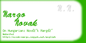 margo novak business card